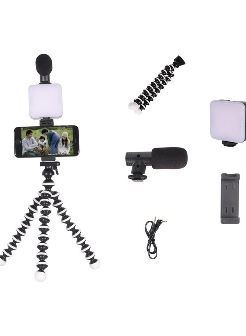 عدة تصوير فيديو للموبايل – طقم متكامل لتصوير اليوتيوب والبودكاست مع حامل ثلاثي وميكروفون - Image 2