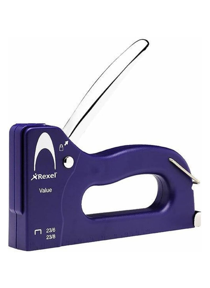 Rexel 1 Piece Blue Value Tacker with Ruler  - Image 1