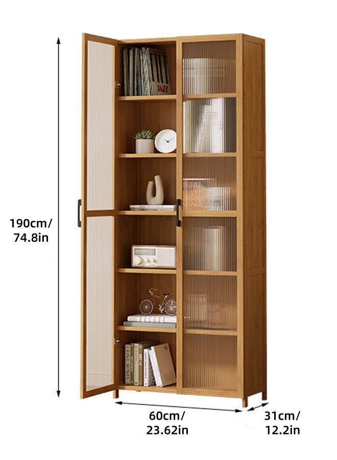 خزانة تخزين مطبخ متعددة الوظائف، 7 طبقات متعددة الاستخدامات، خزانة تخزين مغلقة قابلة للتعديل في الارتفاع، خزانة منزلية مقاومة للغبار مع باب، خزانة، رف تخزين، خزانة ميكروويف، رف تخزين للتتبيل ومستلزمات المطبخ. - Image 2