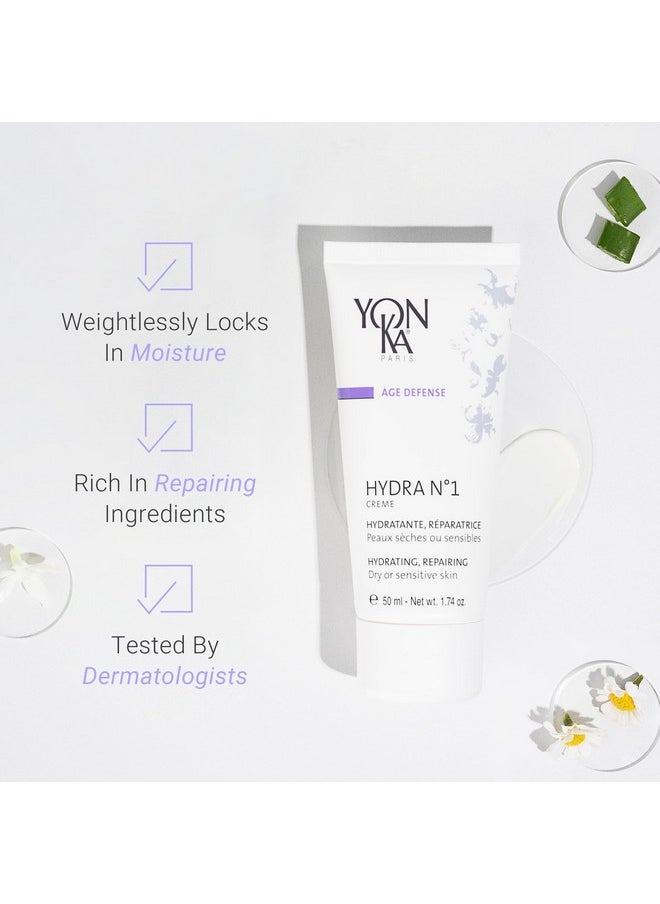 Yonka Yonka Daily Reparative Moisturizer Hydra No. 1 Creme Rich Antiaging Skincare With Hyaluronic Acid Vitamins A C & E For Dry Skin Parabenfree 50Ml  - Image 2
