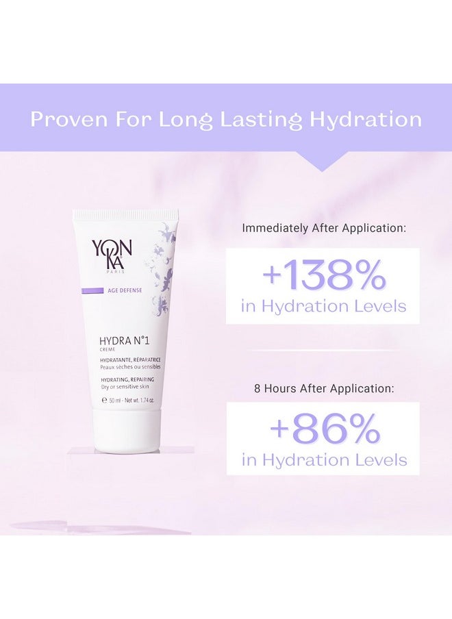 Yonka Yonka Daily Reparative Moisturizer Hydra No. 1 Creme Rich Antiaging Skincare With Hyaluronic Acid Vitamins A C & E For Dry Skin Parabenfree 50Ml  - Image 4