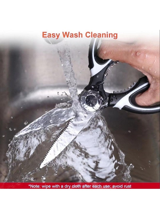 Beauenty 2 Pack Kitchen Scissors, Heavy Duty Dishwasher Safe, All Purpose Utility Shears, Stainless Steel Sharp Food Cooking Tool for Meat, Chicken, Poultry, Fish, Vegetables - Image 5