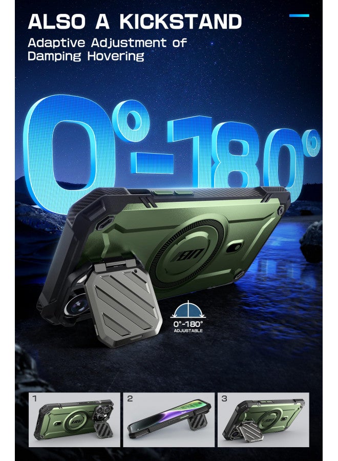 SUPCASE UB Mag XT Rugged Full Body Case with Built in Kickstand and Belt Clip for iPhone 14 Pro Max/iPhone 13 Pro Max with Camera Protection, Compatible with MagSafe (Goldan) - Image 4