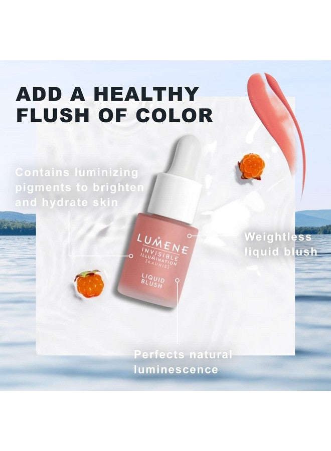 Lumene Invisible Illumination Liquid Blush Pink Blossom Dewy Makeup Cheek Tint With Luminizing Pigments For Hydrated Glowing Skin Weightless Liquid Blush For Cheeks (0.5 Fl Oz) - Image 5