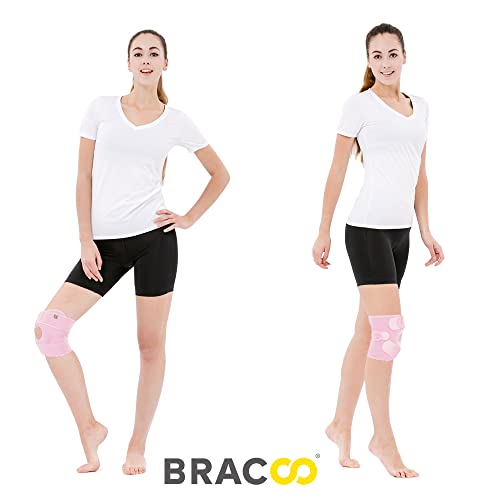 Bracoo Knee Support Brace for Men Women, Adjustable Compression Sleeve Wrap Patellar Pad Tendon - Arthritis Pain, meniscus tear, Injury Recovery, Running, Workout, KS10 - Image 3