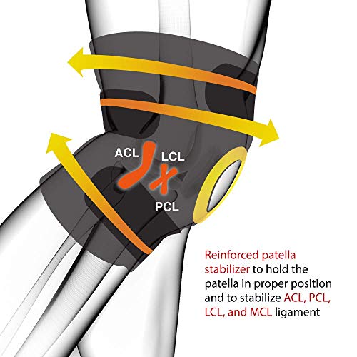 Bracoo Knee Support Brace for Men Women, Adjustable Compression Sleeve Wrap Patellar Pad Tendon - Arthritis Pain, meniscus tear, Injury Recovery, Running, Workout, KS10 - Image 5