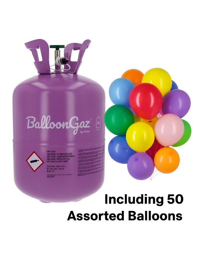 Riethmuller أسطوانة هيليوم كبيرة جدًا قابلة للتصرف مع 50 بالون متنوع - Image 2