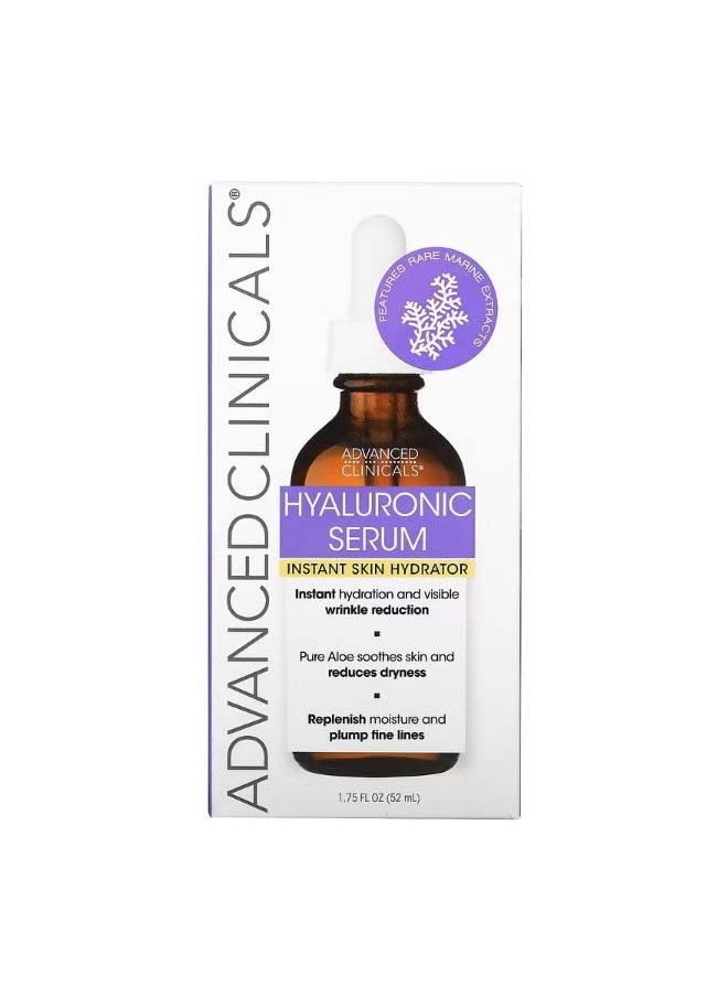 Advanced Clinicals Hyaluronic Serum Instant Skin Hydrator 1.75 fl oz 52 ml  - Image 2