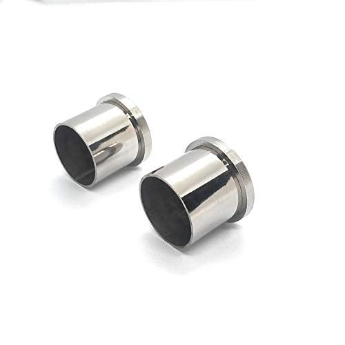 FAPBADRI Wall to Wall Bracket (Conceal Support) for 1 inch Curtain Pipe/Rod, Wallplugs & Screws Also Available, Material - Stainless Steel, Colour - Silver (SS Glossy Finish), 2 Pieces - Image 1
