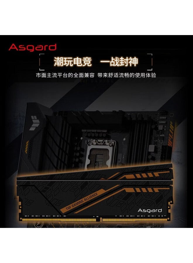 Asgard 8gb Ddr4 3600 Desktop Ram Jinlengjia & Tuf Limited Edition Heatsink Cl18 Black Orange - Image 1