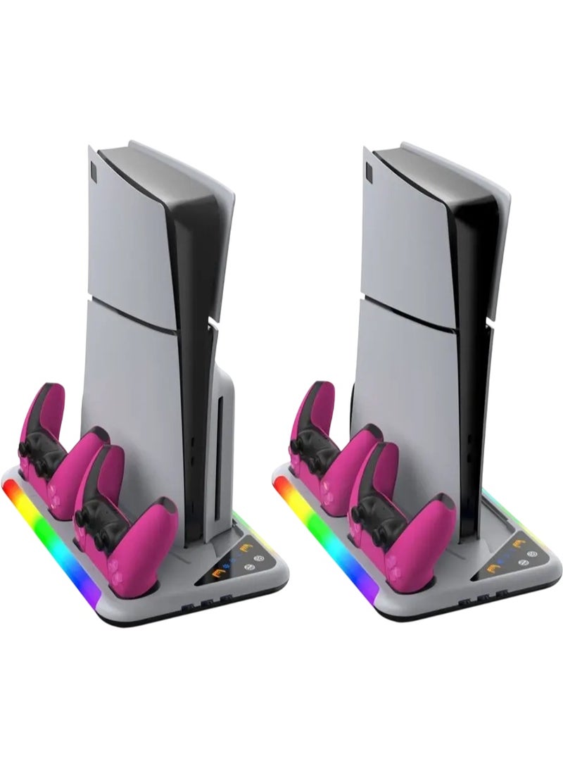 Multifunctional Cooling and Charging Stand 6 in 1 RGP - PS5 + CDs Storage - Image 3