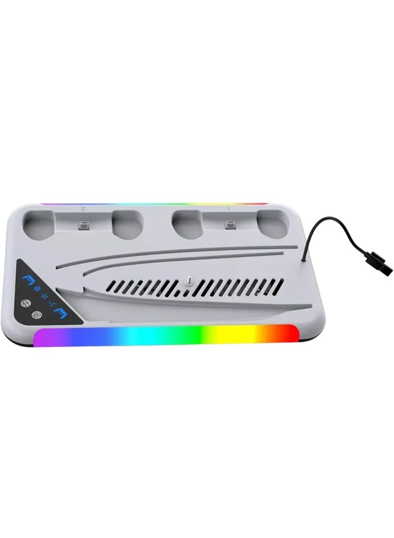 Multifunctional Cooling and Charging Stand 6 in 1 RGP - PS5 + CDs Storage - Image 4