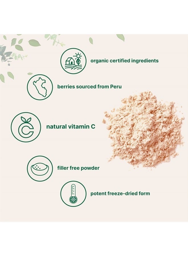 Micro Ingredients Organic Camu Camu Powder, 12 oz | High Natural Vitamin C Level | Fresh Freeze-Dried Berries Source | No GMOs, Vegan Friendly - Image 5