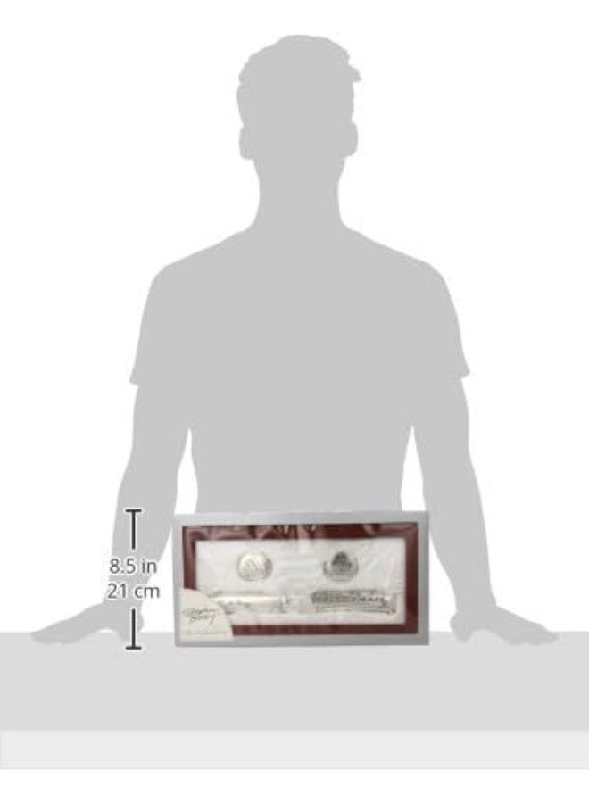Stephan Baby Stephan Baby Satin-Lined Rosewood Keepsake Box with Silver Plated Birth Certificate Holder, First Tooth and First Curl Boxes - Image 4
