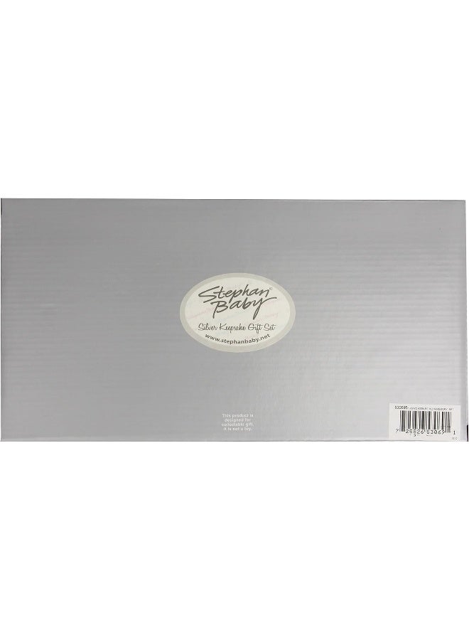 Stephan Baby Stephan Baby Satin-Lined Rosewood Keepsake Box with Silver Plated Birth Certificate Holder, First Tooth and First Curl Boxes - Image 2