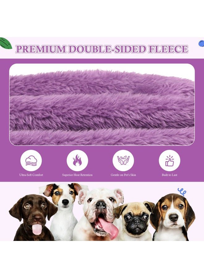 Waoduld 4XL Dog Sweaters for Large Dogs,Dog Hoodie,Warm Fuzzy Fleece Sweatshirt with Hood & Pocket,Leash Hole,Cozy Cold Weather Pet Clothes Sweater Hoodie for Large Dogs(Purple,4XL) - Image 3