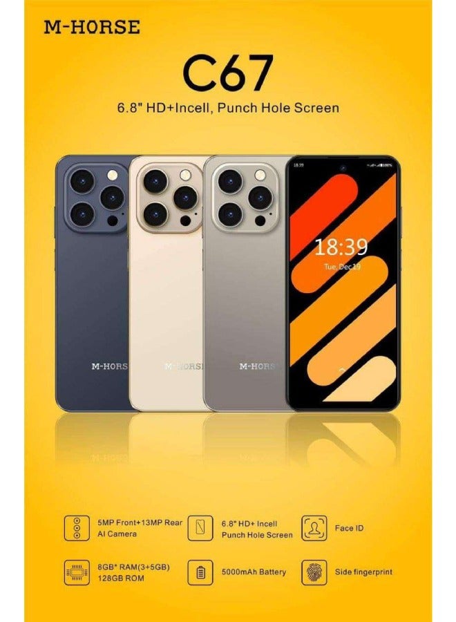 M-Horse M-Horse C67 Mobile Phone 128GB 8GB RAM - Gray  - Image 2