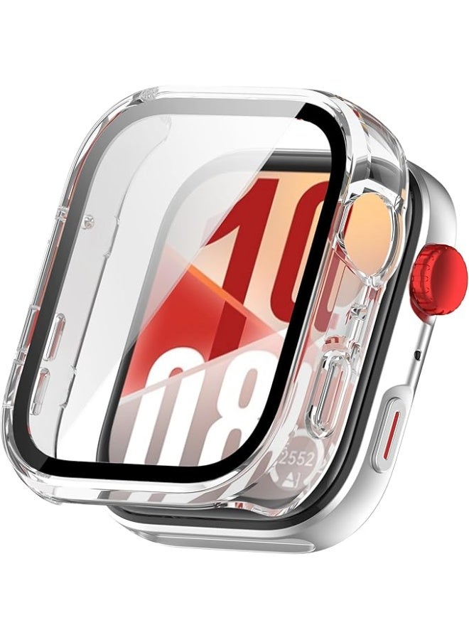 حافظة متوافقة مع ساعة هواوي واتش فيت 4، مصنوعة من البولي كربونات والغشاء المقوى، حافظة واقية شاملة مضادة للخدش متوافقة مع ساعة هواوي واتش فيت 4، شفافة - Image 1