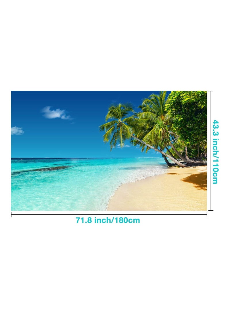 UP TO DATE Banner and Backdrop for Photography Beach Palm Trees Tropical Summer Backdrop 180cm - Image 2