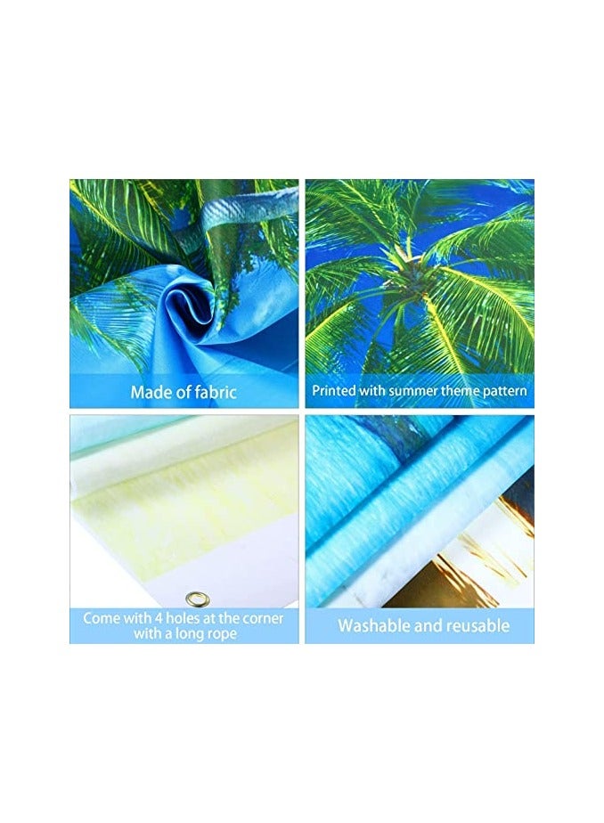 UP TO DATE Banner and Backdrop for Photography Beach Palm Trees Tropical Summer Backdrop 180cm - Image 3