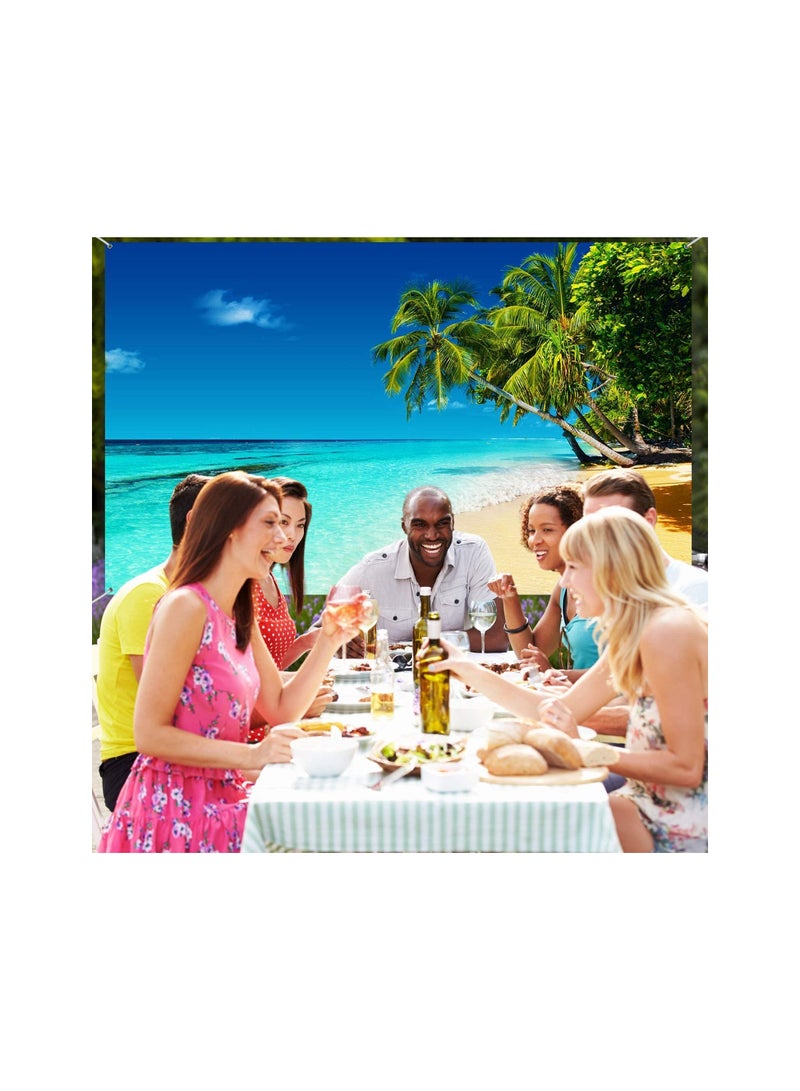 UP TO DATE Banner and Backdrop for Photography Beach Palm Trees Tropical Summer Backdrop 180cm - Image 4
