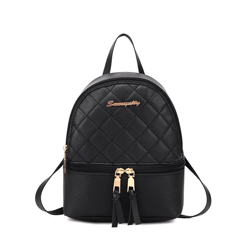 2023 Multi-Function Dual-Zip Womens Backpack Black 