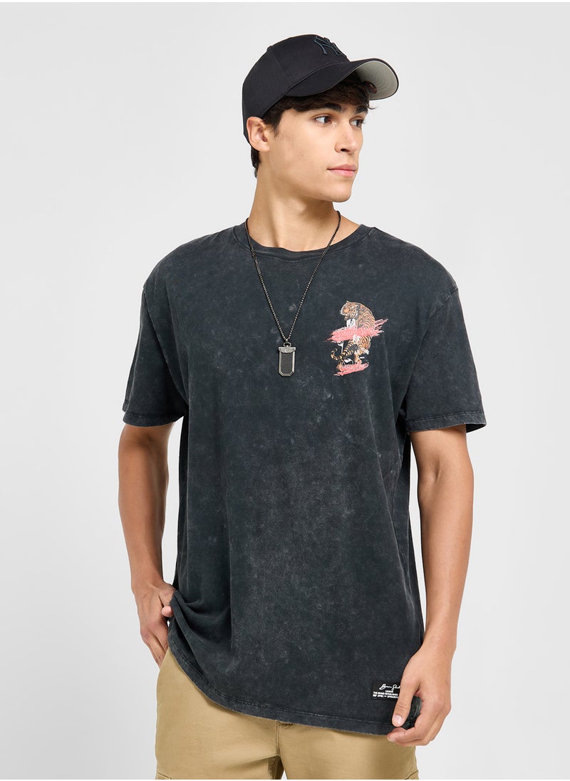 BRAVE SOUL Graphic Print Oversized T-Shirt  - Image 1