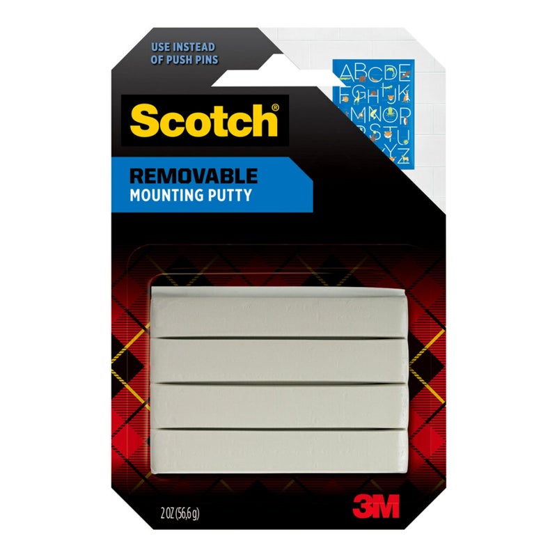 Scotch Removable Mounting Putty, 2 oz, Colors May Vary - Image 1