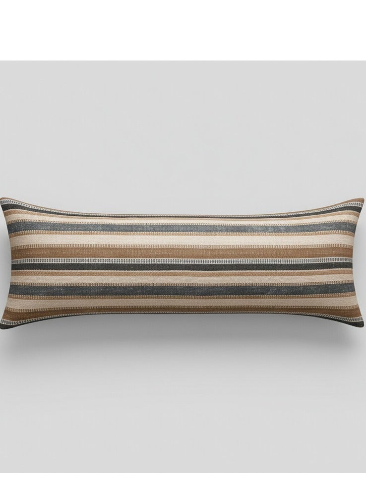 Yarlin-Long Pillowcase 180*45 (Brown Lines) Design