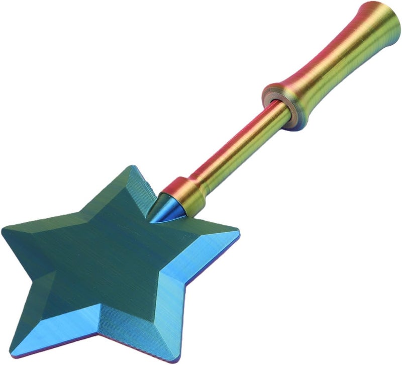 BTSEURY 3D Printed Credit Card Wand, Extendable Tap to Pay Contactless Payment Card Holder with Retractable Handle and Star Pattern, for Xmas Birthday Gift (Blue) - Image 1