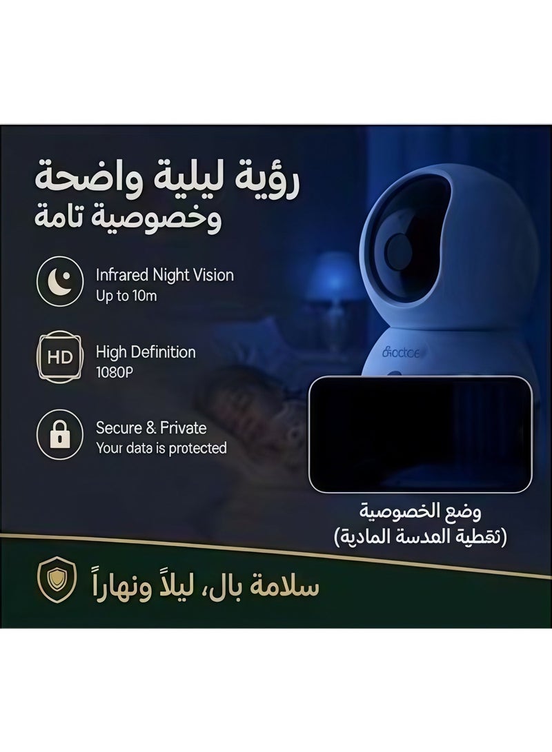 2MP WIFI Smart security Camera for  Home, Night Vision & Two-Way Audio, Remote Home Monitoring with app - Image 4