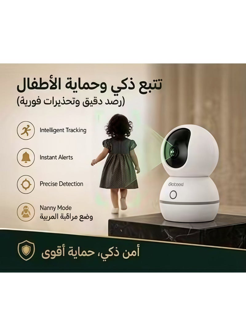 2MP WIFI Smart security Camera for  Home, Night Vision & Two-Way Audio, Remote Home Monitoring with app - Image 2
