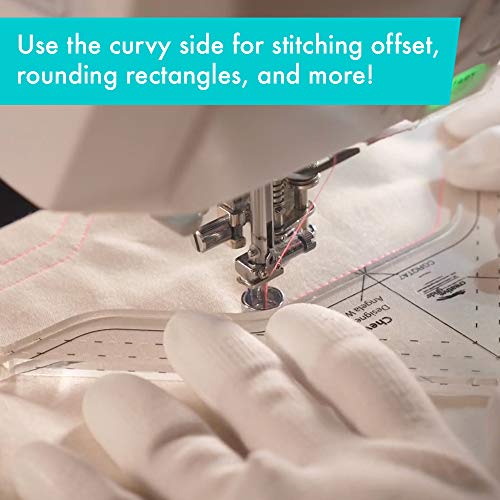 Creative Grids Machine Quilting Tool Chevy – CGRQTA7 – Made in USA, Non-Slip Grip Acrylic Quilting & Sewing Template Ruler for Free-Motion Quilt Patchwork Design on Domestic Sewing & Longarm Machines - Image 5