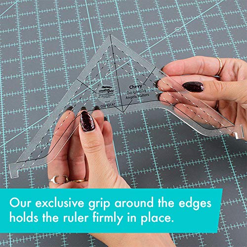 Creative Grids Machine Quilting Tool Chevy – CGRQTA7 – Made in USA, Non-Slip Grip Acrylic Quilting & Sewing Template Ruler for Free-Motion Quilt Patchwork Design on Domestic Sewing & Longarm Machines - Image 4