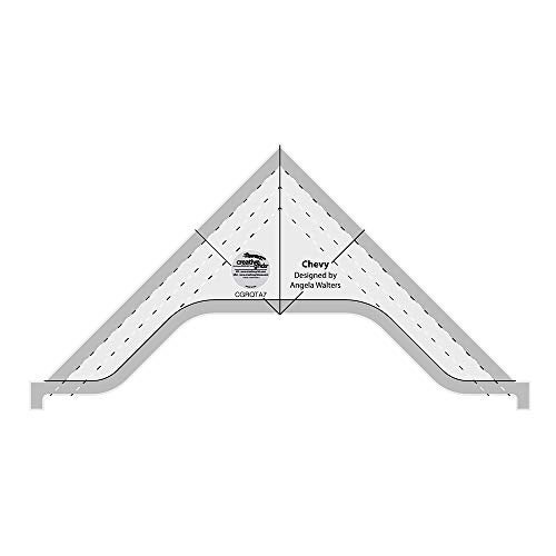 Creative Grids Machine Quilting Tool Chevy – CGRQTA7 – Made in USA, Non-Slip Grip Acrylic Quilting & Sewing Template Ruler for Free-Motion Quilt Patchwork Design on Domestic Sewing & Longarm Machines - Image 1