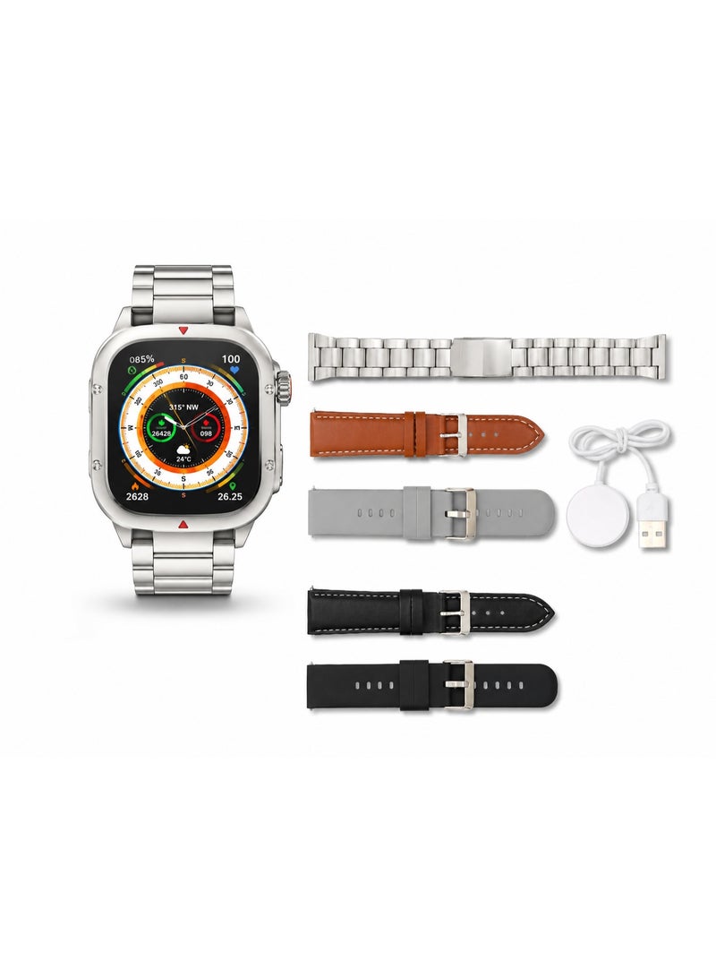 ZT09-HM Smart Watches for Men Ultra – 2.20" AMOLED Display Smart Watches for Men with 3 Interchangeable Straps – Premium Fitness Tracker Smart Watches for Men - Image 4