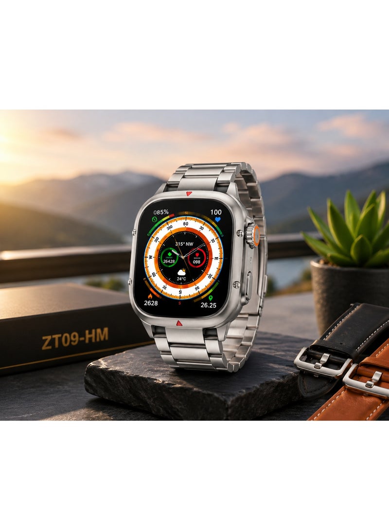 ZT09-HM Smart Watches for Men Ultra – 2.20" AMOLED Display Smart Watches for Men with 3 Interchangeable Straps – Premium Fitness Tracker Smart Watches for Men - Image 5