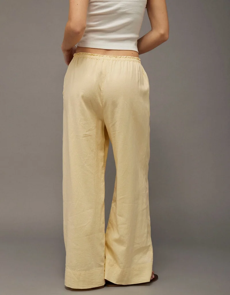 American Eagle  AE High-Waisted Linen Easy Pant for Women | Best Price UAE