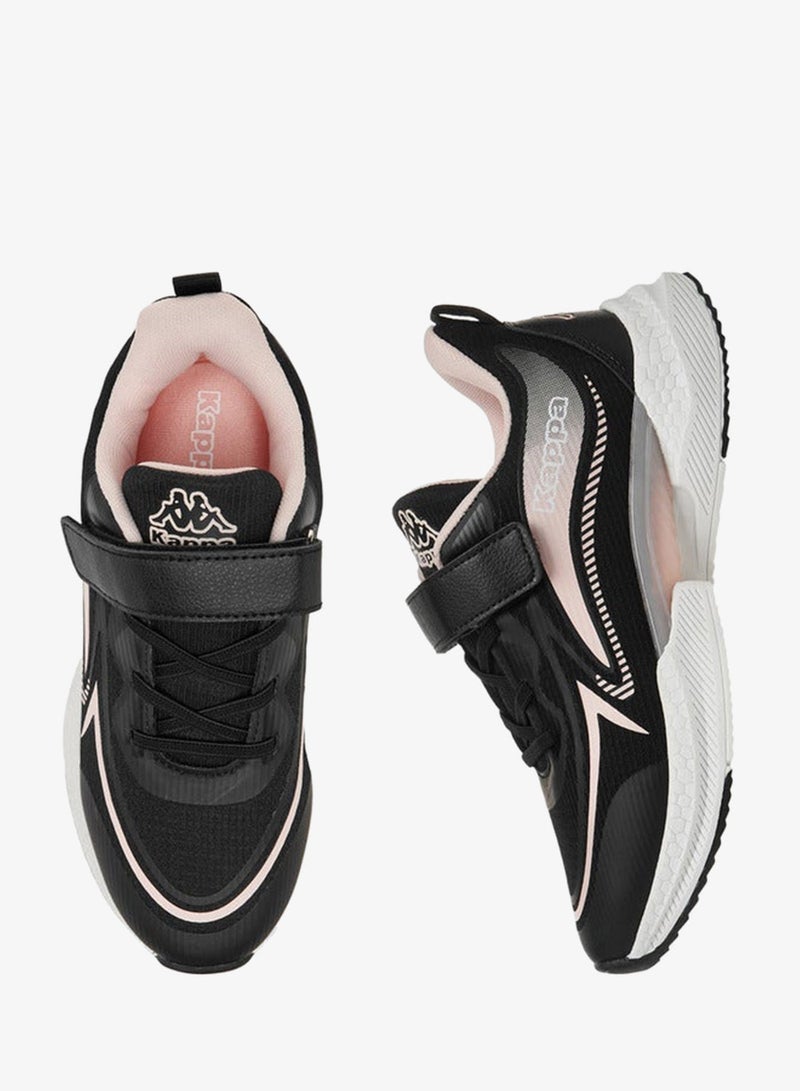 Kappa Girls' Logo Detail Sports Shoes with Hook and Loop Closure - Image 1