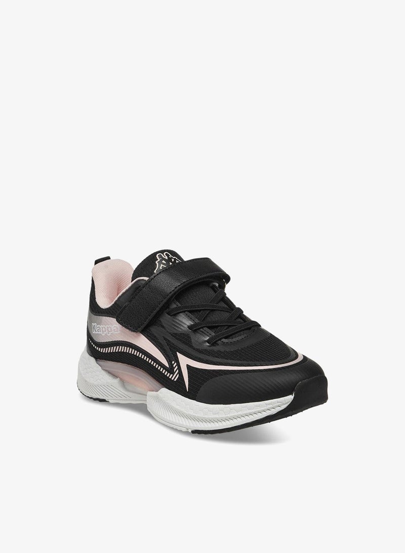 Kappa Girls' Logo Detail Sports Shoes with Hook and Loop Closure - Image 2