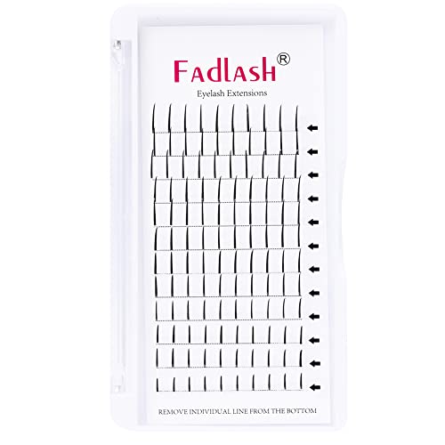Spike Lash Extensions FADLASH Premade Spikes Eyelash Extensions Single Super Thick Eyelashes Spikes Matte Black Individual Lashes Fairy Eyelashes D Curl 20mm