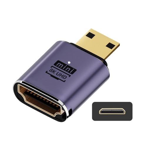 xiwai 8K Mini HDMI Male to HDMI 2.1 Female UHD Extension Gold Converter Adapter Support 8K 60hz HDTV - Image 1