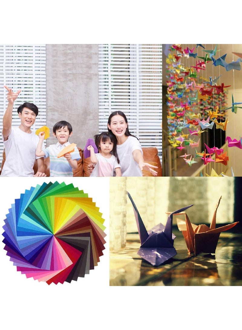 SYOSI Origami Paper, 150 Sheets Double-Sided, Origami Paper in 50 Vivid Colors, Origami Paper for Art and Craft Projects (15 x 15 cm) - Image 3