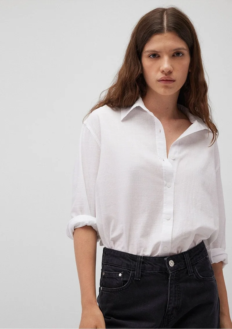 Mavi Jeans Blue Jeans Blue White Shirt Loose Fit / Loose Comfort Cut 1210873-620
