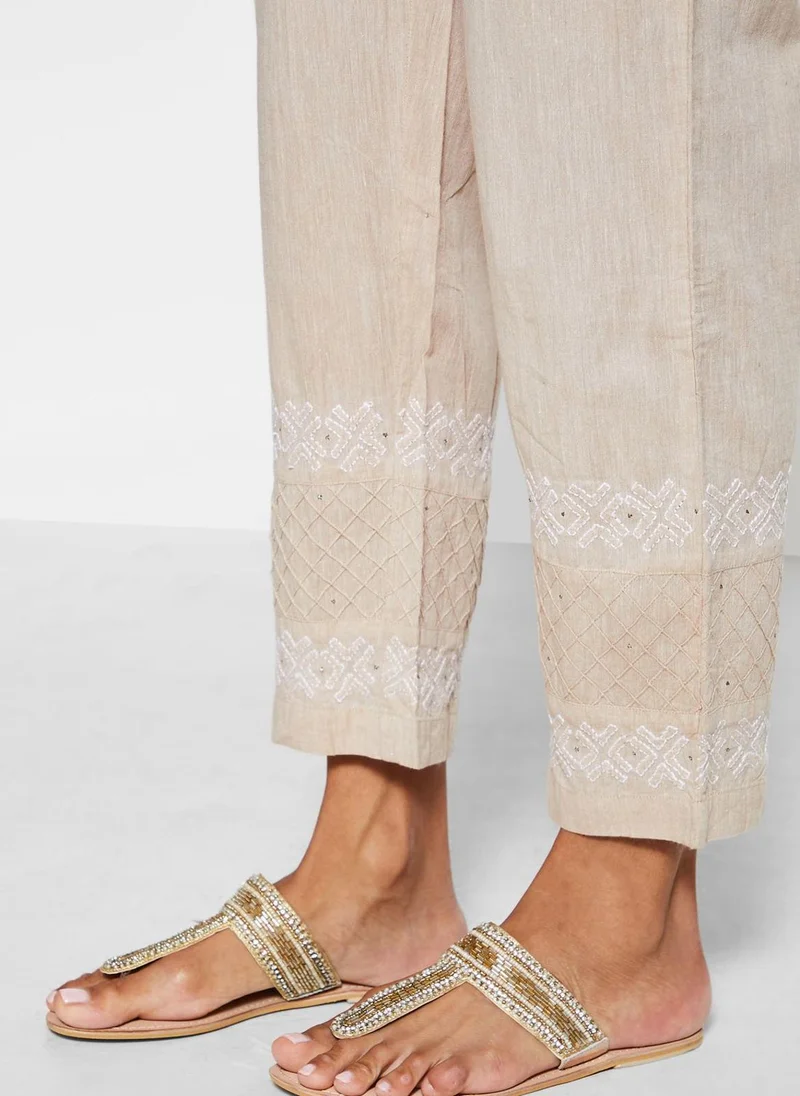 Fabindia Cotton embroidered Pants