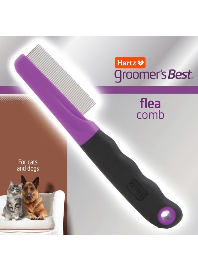 Hartz Groomer's Best Flea Comb for Dogs and Cats, Fine-Toothed Gentle Pet Comb for Detangling or Dematting Face & Paws (Pack of 1) - Image 2