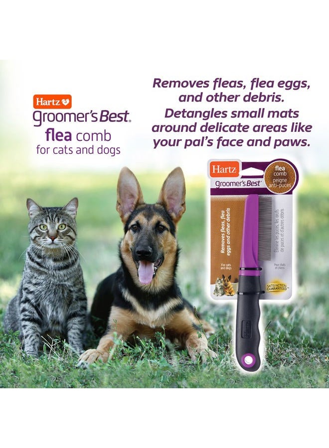 Hartz Groomer's Best Flea Comb for Dogs and Cats, Fine-Toothed Gentle Pet Comb for Detangling or Dematting Face & Paws (Pack of 1) - Image 3