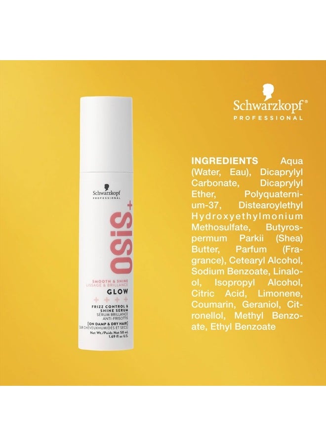 Osis+ Schwarzkopf Professional Osis+ Glow Anti-Frizz Shine Serum I For Frizz Reduction And Shine | Vegan | Leave-In Hair Serum | Silicon Free | 50Ml  - Image 4