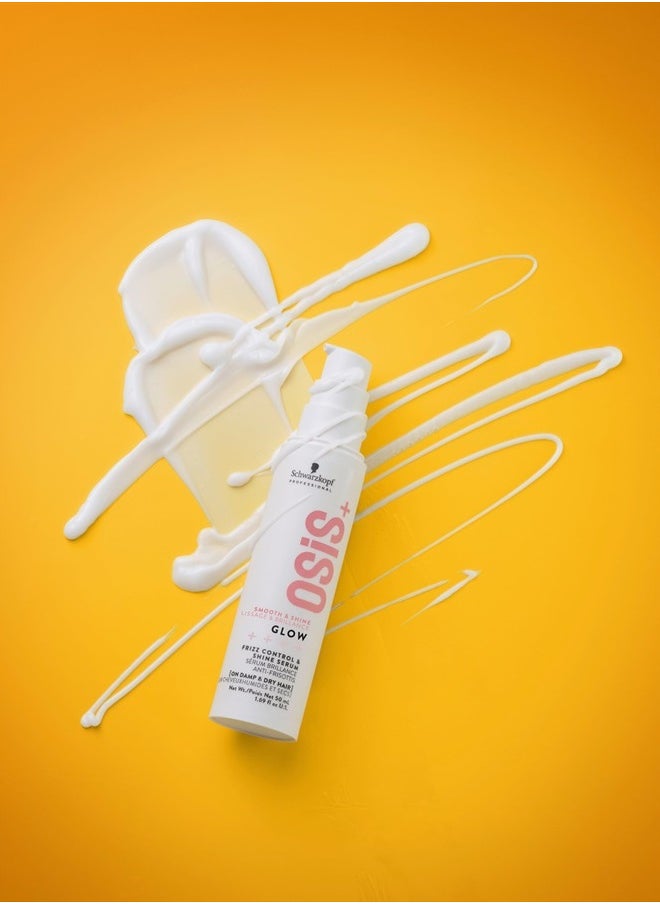 Osis+ Schwarzkopf Professional Osis+ Glow Anti-Frizz Shine Serum I For Frizz Reduction And Shine | Vegan | Leave-In Hair Serum | Silicon Free | 50Ml  - Image 3