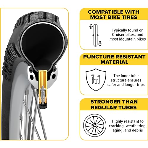 Ultraverse 26" Bike Inner Tubes 26 x 1.75, 1.95, 2.10, 2.125 – Butyl Rubber Bicycle Tubes with Schrader Valve – Compatible with Mountain, Cruiser, City & Kids Bikes – Set of 2 - Image 4